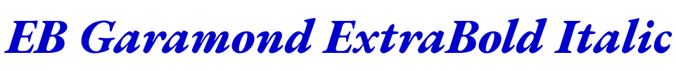 EB Garamond ExtraBold Italic font